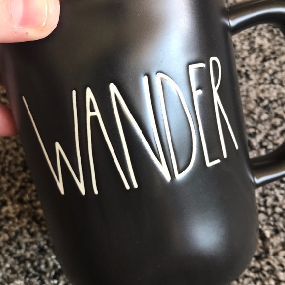 Rae Dunn WANDER  Black Ceramic Coffee Mug - Picture 3 of 6